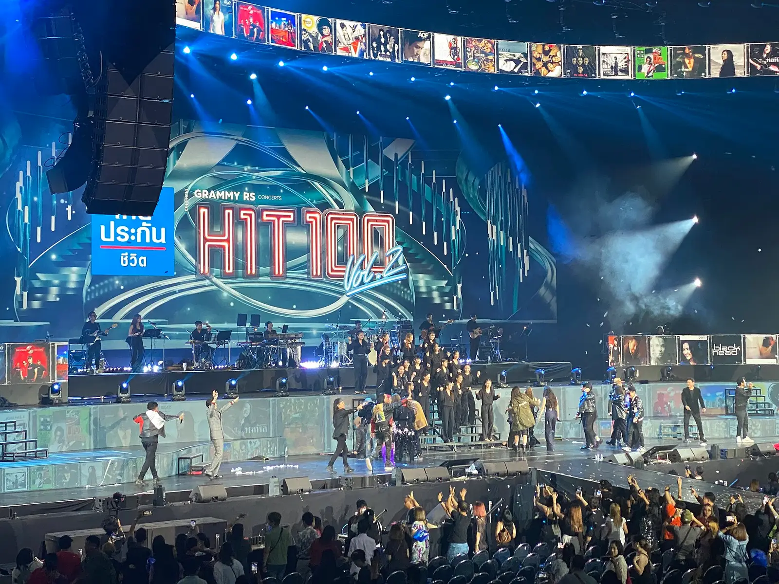 Fans in front of the stage at a Thai concert inside IMPACT Arena, Nonthaburi