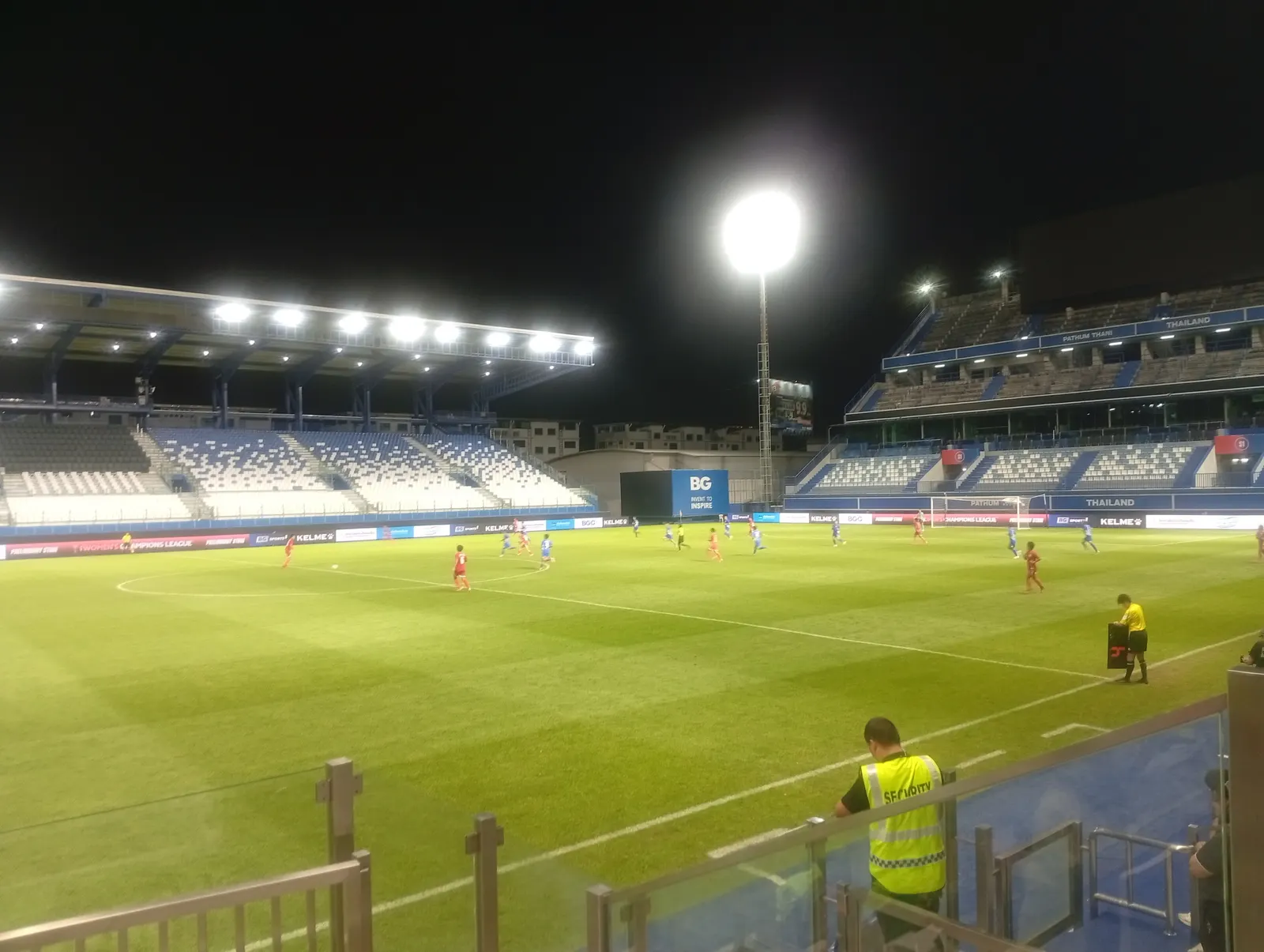 Floodlit night match at True BG Stadium in Pathum Thani, home of BG Pathum United and Bangkok United