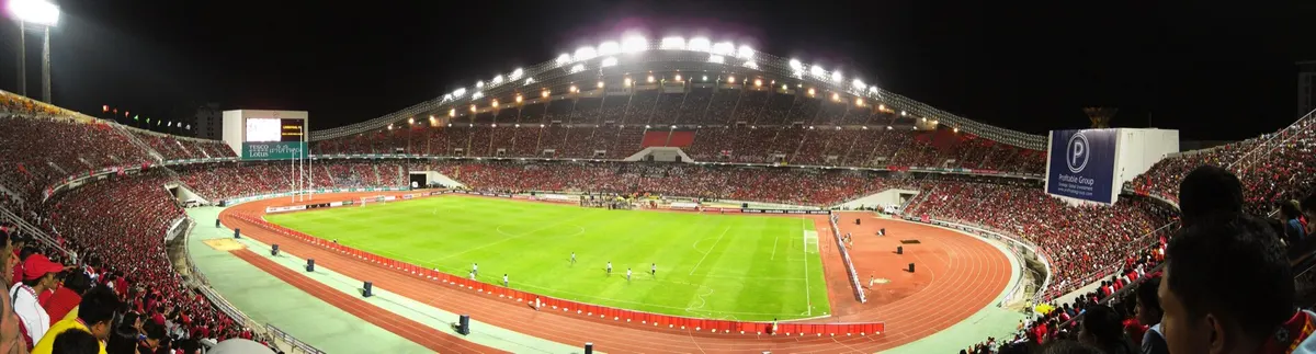 Rajamangala National Stadium packed during a football match