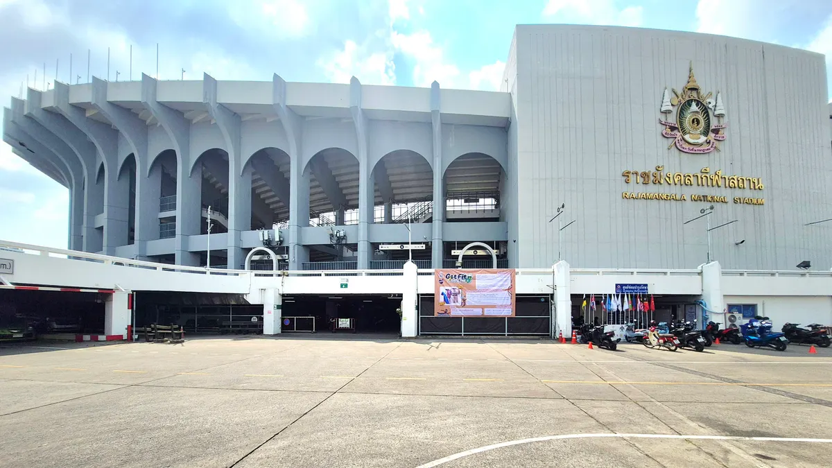 Exterior of Rajamangala National Stadium in Bang Kapi, Bangkok
